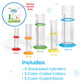 hand2mind Graduated Cylinder Set for Kids - Science Lab Equipment, Plastic, One Size, Set of 5, Educational Chemistry Supplies