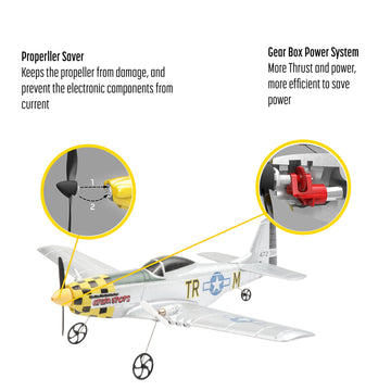 Top Race TR-C285G & TR-C385 Spare Propellers Set of 3 for RC Planes - Includes Propeller Savers & Adapters - Black