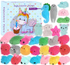 Pokonboy 30 Pcs Squishies Mochi Toys, Mini Kawaii Squishy Crystal Animals Squeeze Stress Relief Toys Easter Basket Stuffers Christmas Birthday For Kids
