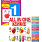 Combo Pack  English All In One & English Flash Card | Early Learning On English Alphabets, Numbers, Fruits, Colors, Parts Of Bo