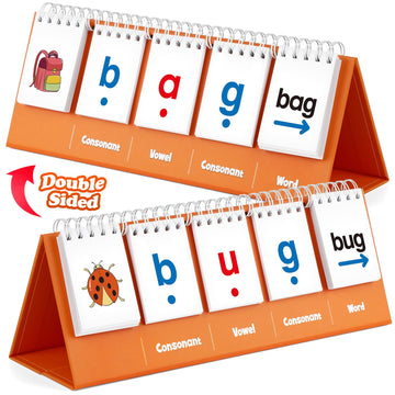 Aizweb Cvc Word Games,Phonics Games Flash Card For Preschool Kindergarten Classroom,Learn To Read,Reading Manipulative Spelling Educational Toy Learning Activity Speech Therapy Teacher School Supplies
