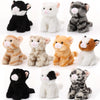 Lenwen Cat Stuffed Animals Set - 10 Pcs Soft Plush Kittens, Assorted Colors, Perfect for Kids' Gifts and Party Goodie Bags