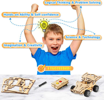 Edujoy Kids Toys For 6 7 8 9 10 Year Old Boys Gifts,Stem Projects Science Kits Crafts For Kids Ages 8-12,Diy Model Cars Kit Educational Building Toys For 6 8 10 Year Old Boys Toys Age 6-8-10-12, Teen