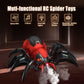 sumsync RC Spider Toy - Realistic Remote Control with Music & LED Light for Kids Age 3-12, Red