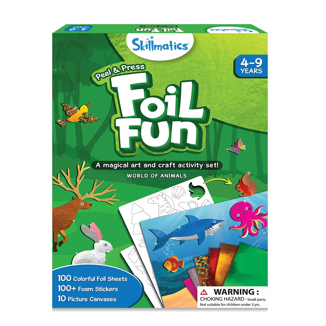 Skillmatics Art & Craft Activity - Foil Fun, 10 Sparkly Space Pictures, Ideal for Ages 4-9, Model SKILL293FFUS