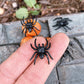 Miniature Black Spiders, Halloween Miniatures, Halloween Embellishments, Haunted Dollhouse, Halloween Craft Supplies, Dollhouse