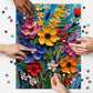 1000 Piece Jigsaw Puzzle for mature-themeds - 3D Paper Quilling Wildflowers Art  Vibrant Colorful Floral Puzzles  Challenging Brain Game  enhanced Eco-Friendly Gift for Women Men