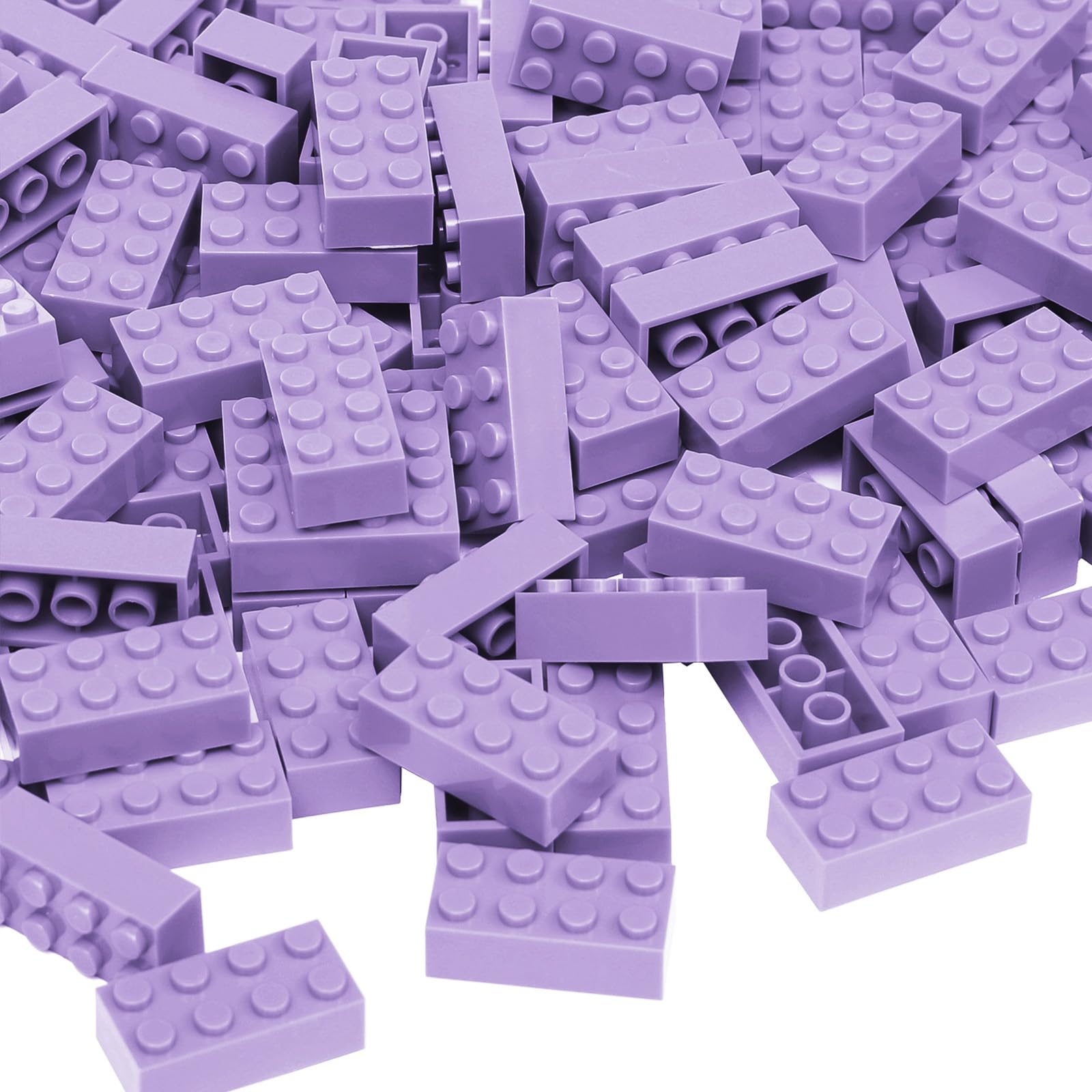 Unirolic Classic Building Bricks, 200 Piece 2X4 Building Blocks Stem Creative Building Toys, 100% Compatible With All Major Brands, Building Bricks Play Set For Kids Age 6+ (Violets)
