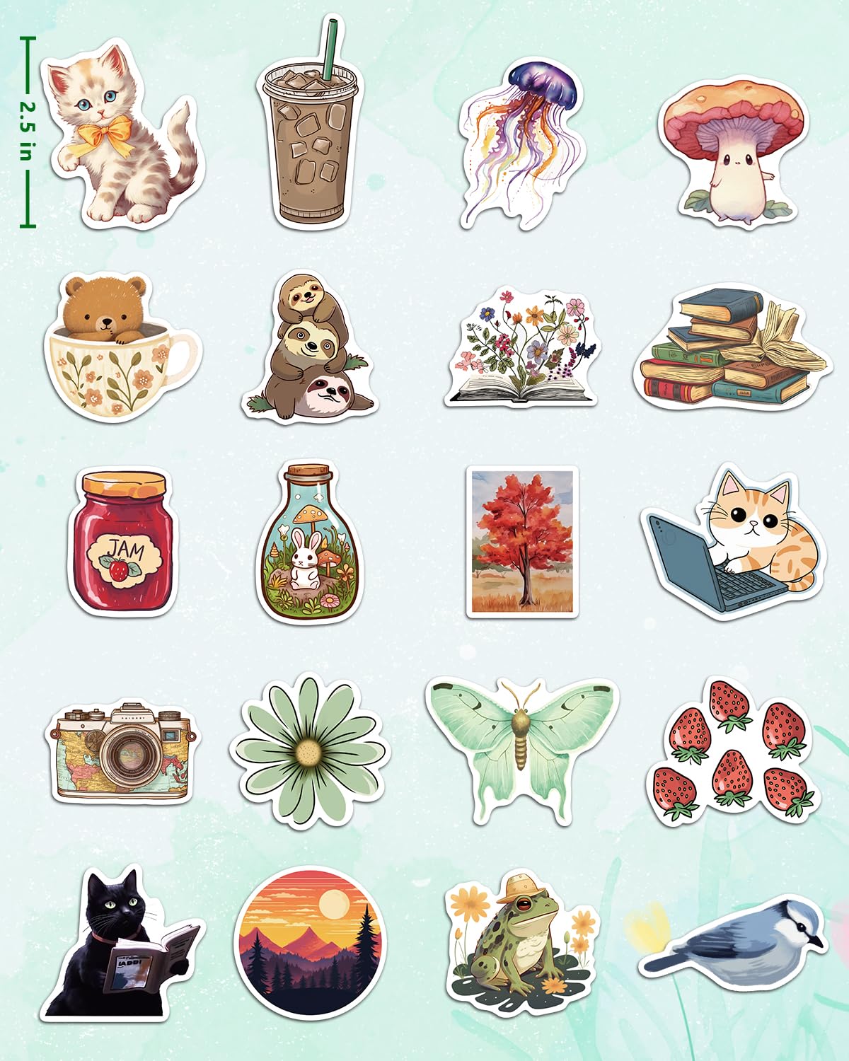 Aowdiao 150 Pcs Aesthetic Stickers Pack - Waterproof, Durable Designs For Teens, Kids, And Adults - Ideal For Parties, Gifts, An