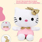 Hello Kitty In Pink Outfit And Golden Bow