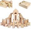 Standard Unit Building Blocks For Toddlers With Storage Tray (64 Pcs) Sanded Wood Blocks For Children, Original Steam, And Stem