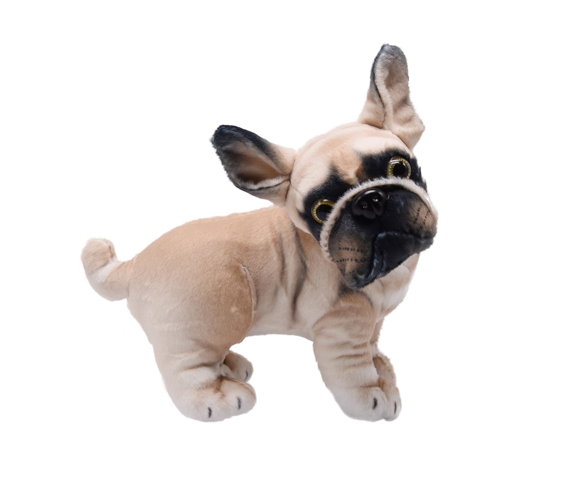 Yonlit Lifelike French Bulldog Stuffed Animal Animated Plush Puppy Toy Doll Super Realistic Dogs Act Like Real Excellent Gifts For Kids Birthday Party Dog Collection 9 Inches (Bulldog)