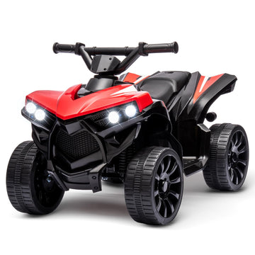 Kids ATV 4 Wheeler, 6V Ride on Toy with 1.8MPH Max Speed, Wear-Resistant Wheels, Music & Foot Pedal, Battery Powered Electric Qu