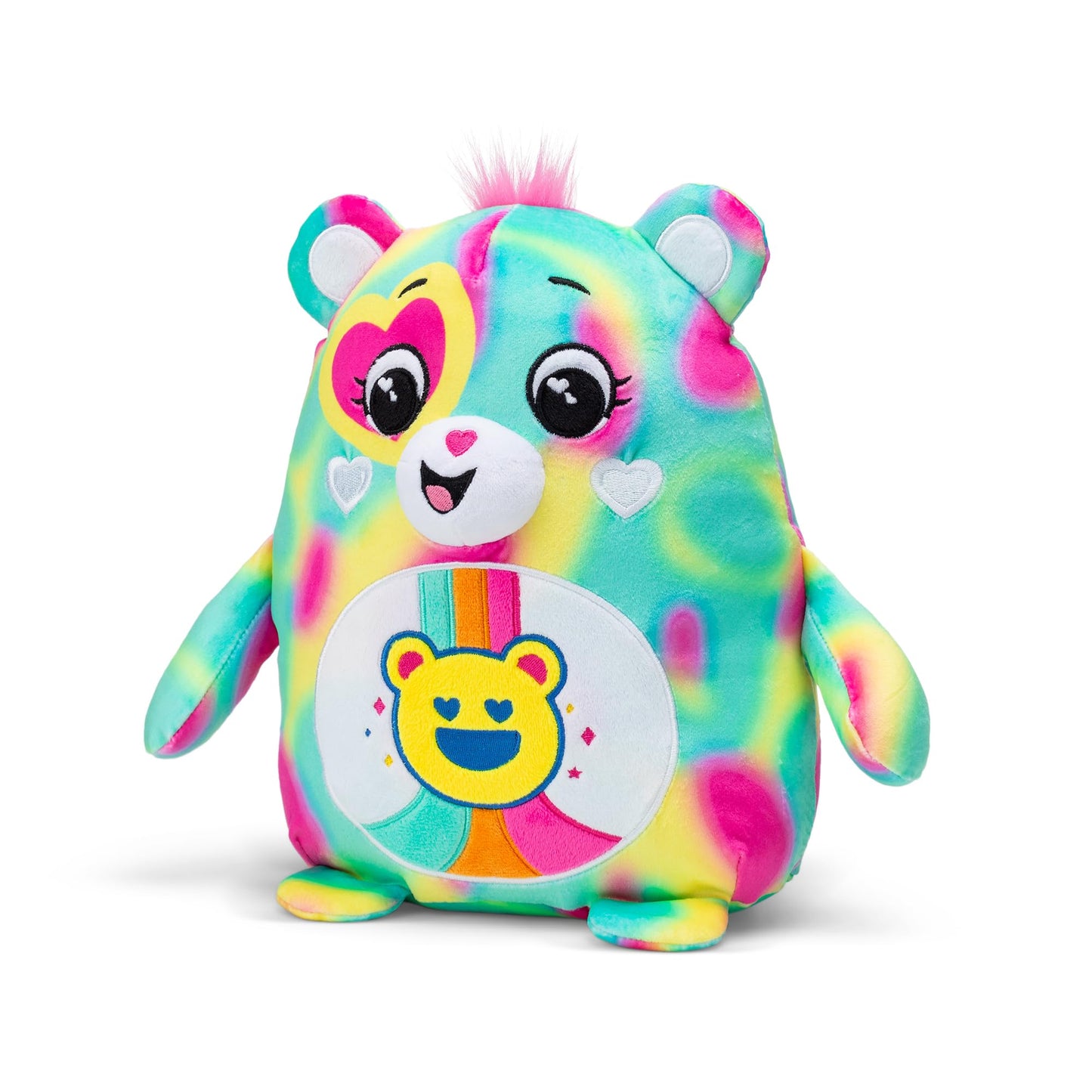 Care Bears Squishy 10'' Plush Good Vibes Bear - Soft Huggable Squishy Material! - Good For Girls And Boys, Employees, Collectors