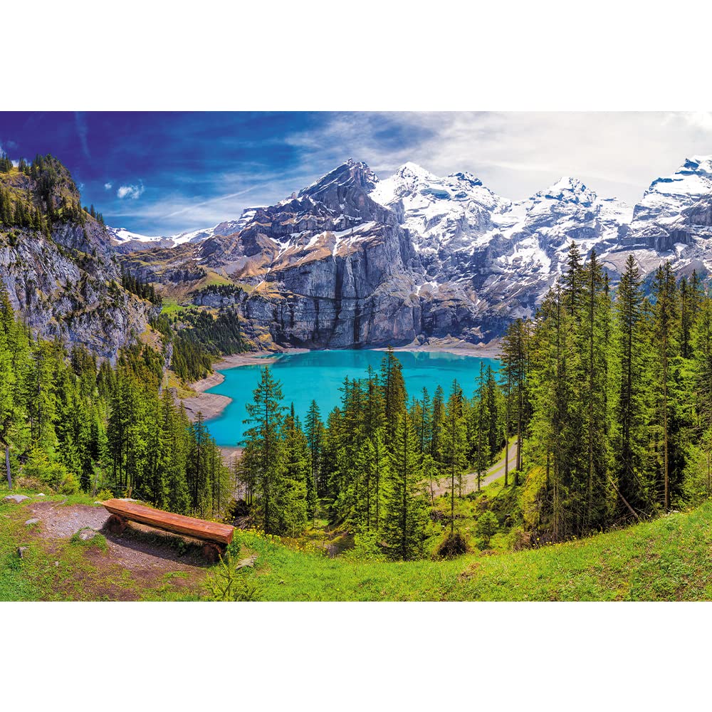 Trefl 1500 Piece Jigsaw Puzzle - Lake Oeschinen, Switzerland Alps, Multicolor, Model 26166, Adult Puzzle