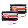 Tenergy 2Pack 9.6V Flat NiMH Battery Packs for RC Car, High Capacity 8-Cell 2000mAh Rechargeable Battery Pack, Replacement Hobby