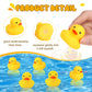 Vinsot 100 Pcs Mini Rubber Ducks Yellow Rubber Bath Tub Toys Bathtub Toys Squeak Float Ducks(2.17 X 1.97 X 1.85 Inch)
