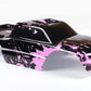 Custom Body Compatible For 1/10 Scale Rc Car Or Truck (Truck Not Included) (Muddy Pink Over Black)
