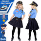Loscola Police Officer Costume For Kids, Girls Police Costume For Kids, Halloween Costumes For Girls Kids 3-12, Cop Police Unifo