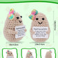 Jelutar Mini Funny Positive Potato, 3 Inch Knitted Doll With Positive Card For Cheer Up Gifts And Party Decorations, Cute Positive Potato Crochet Doll For Birthday Gifts (Potato With Rainbow Bow)
