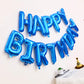 16 Inch Blue Happy Birthday Balloons Banner, Aluminum Foil Letters Happy Birthday Balloon For Birthday Decorations Party Supplie