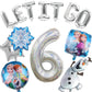 Maxiuss Frozen Party Decorations Kit - 13 Pieces, Including Snowman Balloon, For 6 Year Old Birthday Party