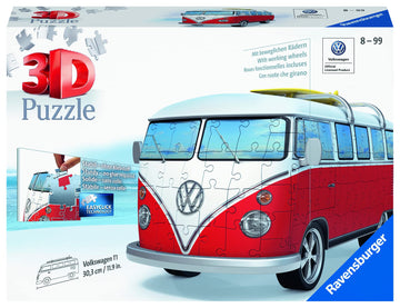 Ravensburger Volkswagen T1 Campervan 3D Jigsaw Puzzle - 162 Pieces | Precision Fit With Easy Click Technology | Engaging Toy For Kids & Adults | Durable Displayable Model