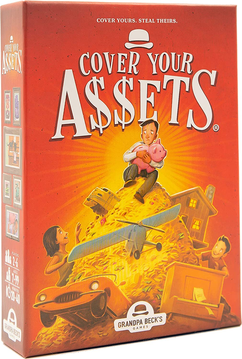 Grandpa Beck's Games Cover Your Assets Card Game | Fun for 2-6 Players Ages 7+ | Multicolor | Model 2055