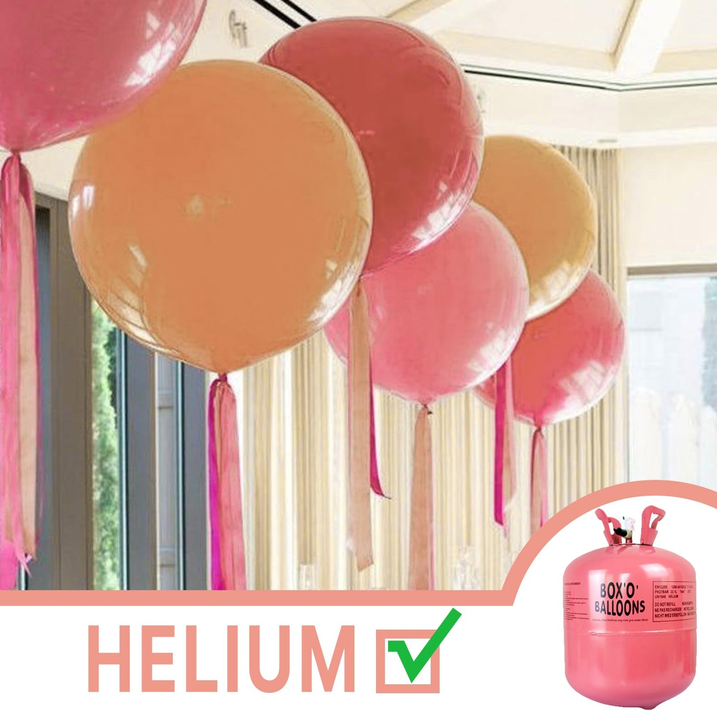 Partywoo Blush Pink Large Balloons, 4 Pcs 36 Inch Balloons, Boho Pink Big Balloons, Salmon Pink Giant Balloons, Jumbo Balloon For Birthday Decorations, Party Decorations, Wedding Decorations, Pink-F01