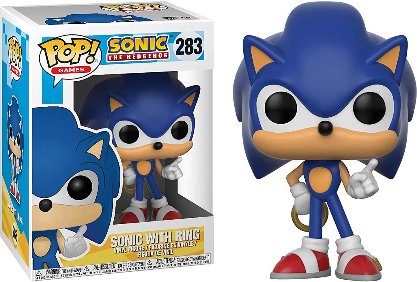 POP Funko Games: Sonic The Hedgehog - Sonic with Ring Vinyl Figure
