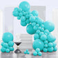 PartyWoo Teal Balloons, 140 pcs Pack - 5" to 18" Rubber Balloons for Birthday Decorations, Teal-Y69
