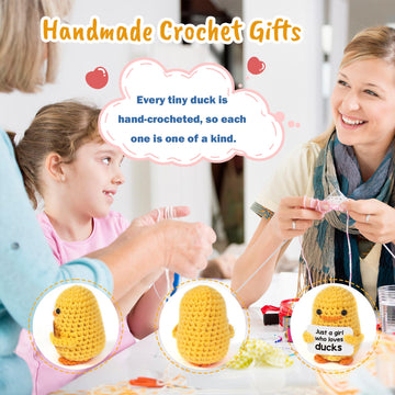 Mbl Positive Duck For Girl Gifts - Funny Handmade Emotional Uplifting Support Inspirational Knitted Duck Animal Stuff For Women