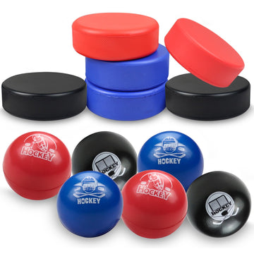 APUXXJUPA 12 Soft Foam Hockey Balls  High-Visibility Low-Bounce Stress Balls Knee Hockey Pucks for Kids Indoor Practice mature-themed Floor Game  2 Types