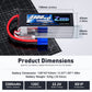 Zeee 6S Lipo Battery 3300mAh 22.2V 120C EC5 Connector - 2 Pack for RC Airplane, Helicopter, Car, Truck, Drone