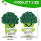 Dafuriet Mini Funny Positive Potato, 3 Inch Knitted Wool Doll With Positive Card For Cheer Up Gifts And Party Decorations, Cute Wool Positive Potato Crochet Doll For Birthday Gifts (Broccoli)