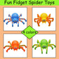 4 Pack Fidget Spider Toy, Wacky Tracks Fidget Toys, Transformable Spider Sensory Fidget Toys With Suction Cup For Kids Birthday