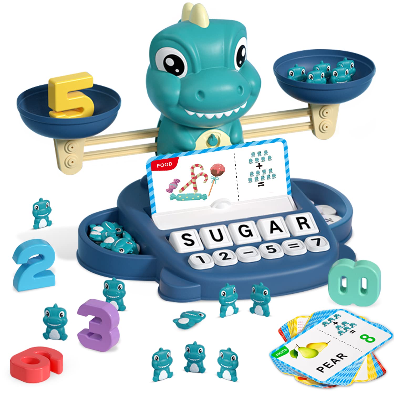 Hopeeye Dinosaur Kindergarten Preschool Learning Activities Math Counting Matching Letter Toys - Toddler Educational Toys For 3 