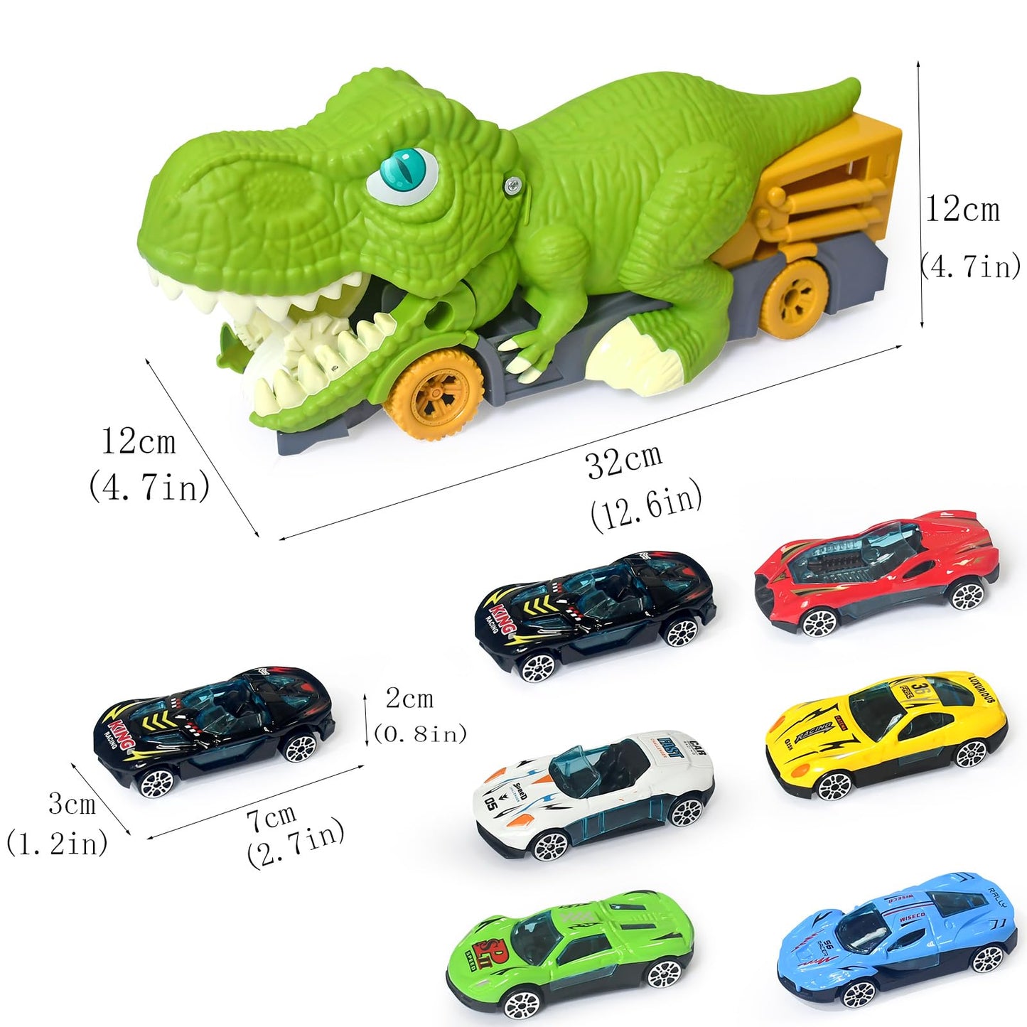 Aykzaqe Dinosaur Eating Cars Transport Truck Carrier Toys for 3 Year Old Boys Toys for 4 Year Old Boys,Toy Cars for Boys Age 4-7