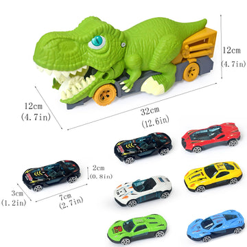 Aykzaqe Dinosaur Eating Cars Transport Truck Carrier Toys for 3 Year Old Boys Toys for 4 Year Old Boys,Toy Cars for Boys Age 4-7
