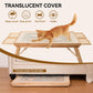 TEAKMAMA 27.6" Tall Jigsaw Puzzle Table, 1500 Piece Capacity, Natural Wood, 34.1"W x 26.2"D, 4 Drawers,