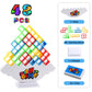 48 Pcs Tetra Tower Balance Stacking Attack Block Game  Stack Game for mature-themed & Kids  Board Games for 2 Players+ Family Games  Perfect for Parties  Travel  Kids & mature-themeds Team Building Blocks Toy
