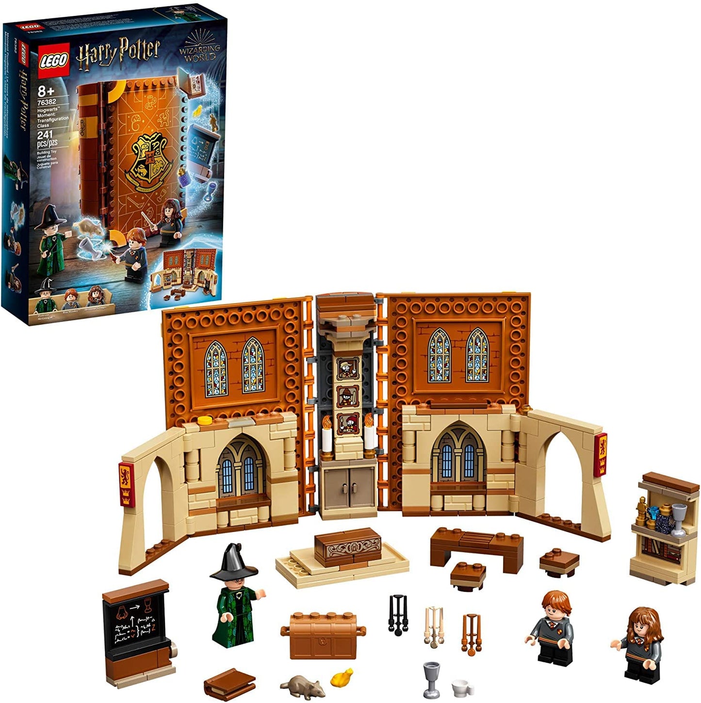 LEGO Harry Potter Hogwarts Moment: Transfiguration Class 76382 Professor McGonagall Room; Collectible Playset, New 2021 (241 Pie