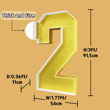 Imprsv 3Ft Gold 21St-Birthday Decorations Numbers: 21St Birthday Party Anniversary Decorations Large Light Up Numbers 21 For Him