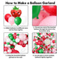 Strawberry Balloon Arch, Strawberry Birthday Party Decoration, Strawberry Decorations Kit With Red Pink Green Balloon Strawberry