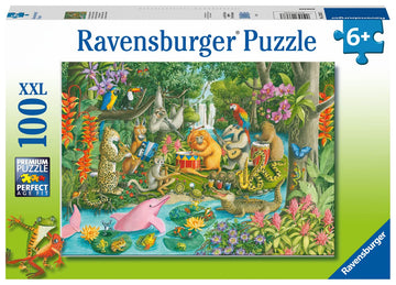 Ravensburger 100 Piece XXL Jigsaw Puzzle - Rainforest River Band - Multicolor - 19 x 14 inches - Model 13367