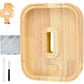 Bitreeworks Letter Piggy Bank, Personalized Wooden Coin Banks, Large Wood Money Peny Bank For Adults (9'', Alphabet O)