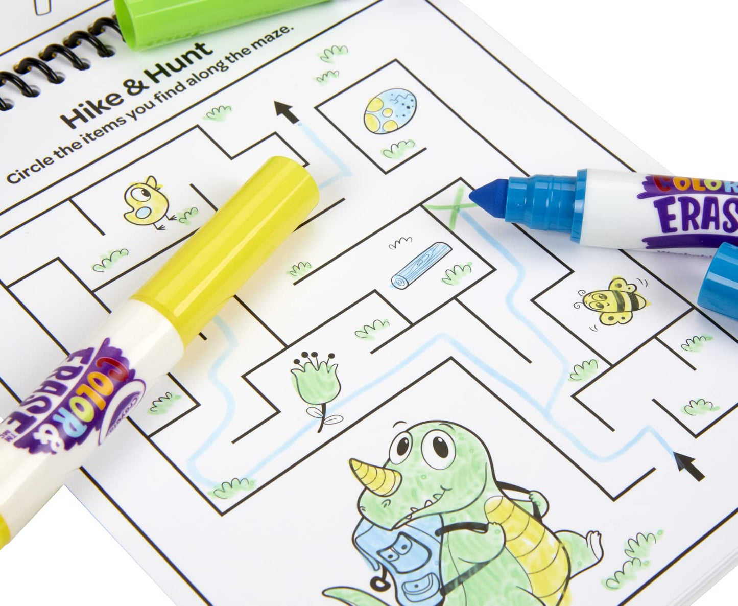 Crayola Color and Erase Reusable Activity Pad, Dinosaurs, Gift for Kids, Ages 3, 4, 5, 6