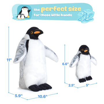 3 Pieces Plush Penguin Set, Mom And Babies, Stuffed Animal Toy Gifts For Kids