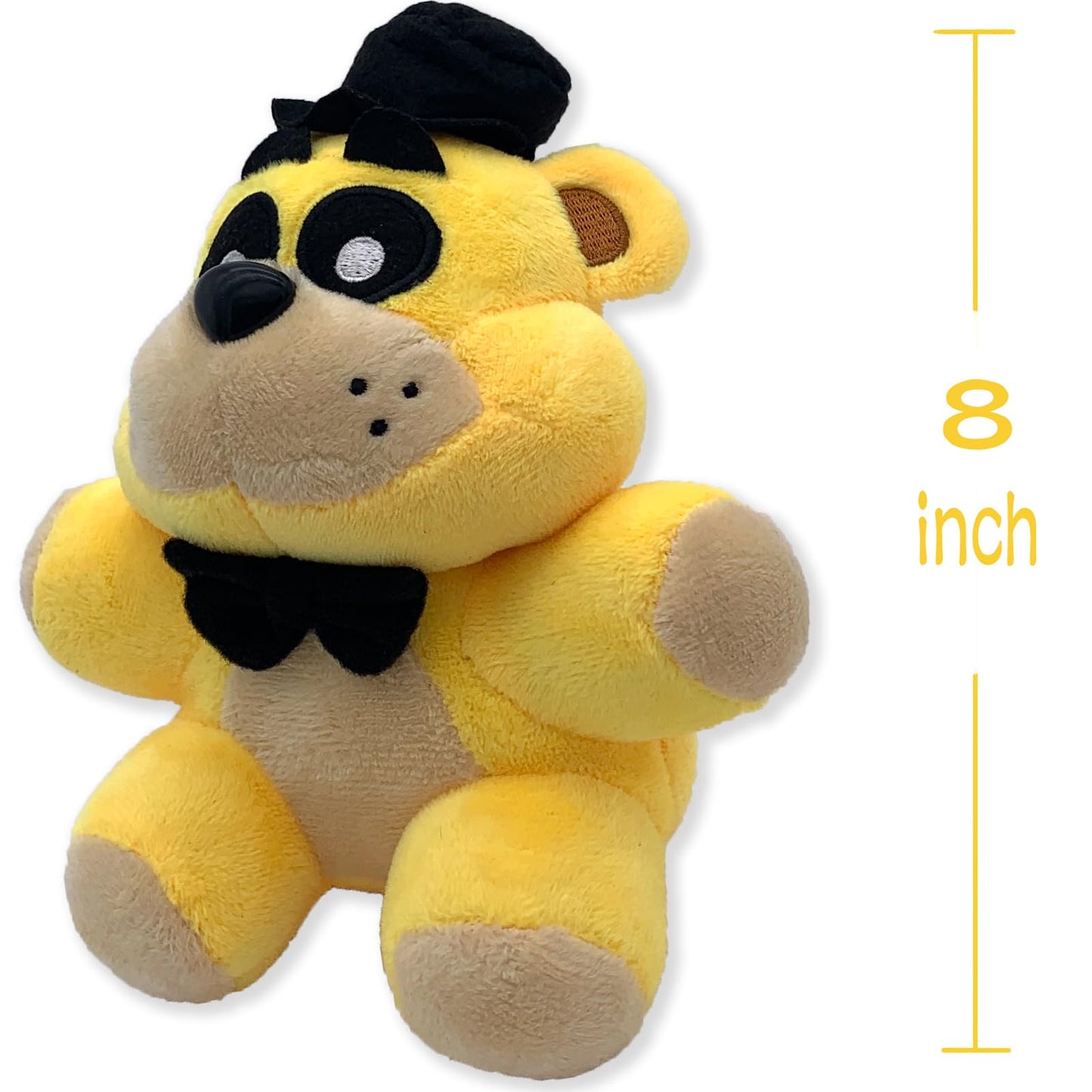 Milenzom Golden Freddy Plush Toy 8 Inch,FNAF Plushies Doll,for Boy Girl Christmas Halloween Birthday Gift