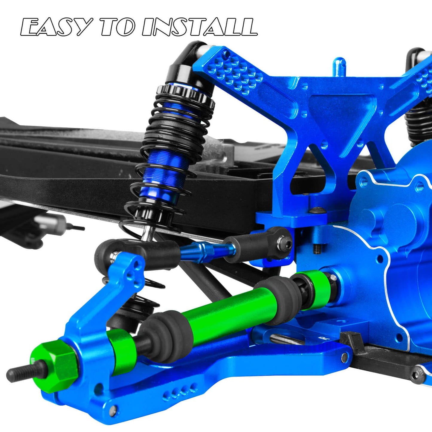 RCMYou Rear Drive Shaft CVD & Front Axles Upgrades Part for 1/10 Slash 2WD/Slash VXL 2WD,Stainless Steel #45 Driveshaft with Hex